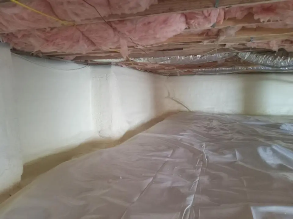 Crawl space encapsulation with closed-cell spray foam for Metal Roof Coating in Dunedin